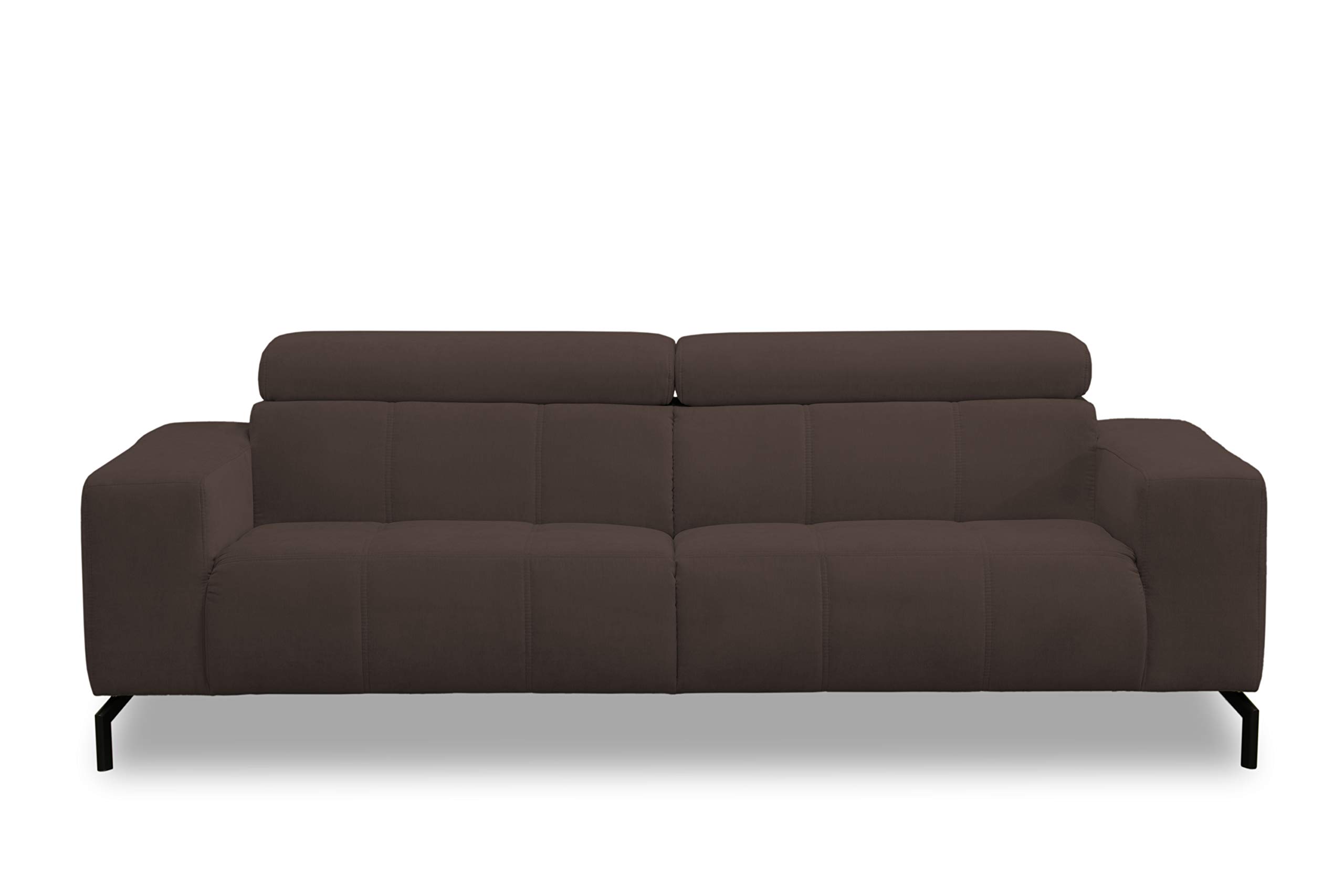 DOMO. Collection Cunelli Ecksofa, Sofa mit Rückenfunktion, Garnitur mit Relaxfunktion, braun, 238x104x79 cm