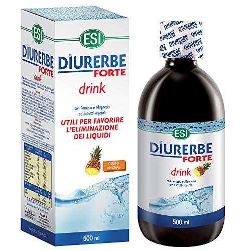 ESI – Diurerbe Forte Drink Ananas 500 ml [1 Packung] Entwässerung – Gewicht – tägliches Wohlbefinden – [Set mit Lippenbalsam]