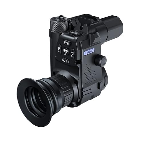 PARD Nachtsicht Monokular, Nachtsichtbrille mit Entfernungsmesser, Clip-On-Zielfernrohr für Nachtbeobachtung oder Obervation, Nachtsichtweite bis zu 350 m, HD-Fotos und Videos, NV007SPLRF-850nm