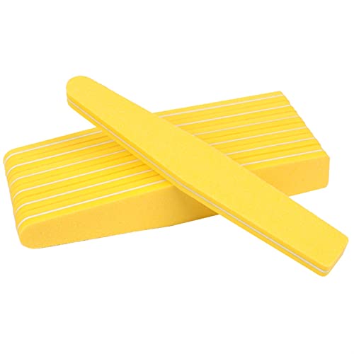 RHAIYAN 5 stücke Schwamm Nagelfeile Diamantschwamm Nagelpuffer Block Sandpapier 100/180 Pufferdateien Polnisch Glitter Schleifen Schleifendateien Specific (Color : Yellow)