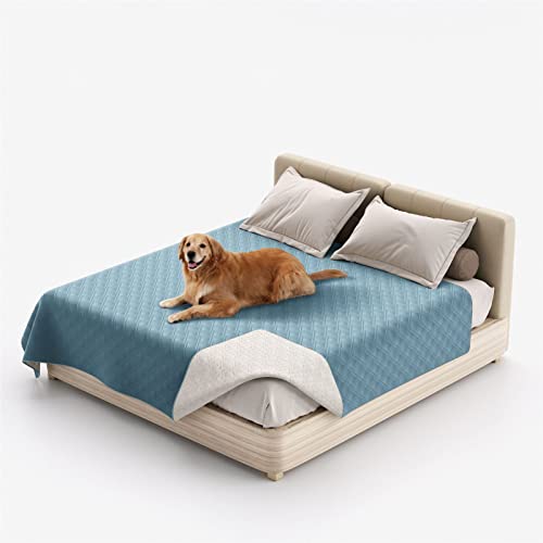 HOMDECR wasserdichte Hundedecke Für Couch, Waschbare Haustier-Couch-Abdeckung, rutschfeste Bettsofa-Möbelschutzmatte (30x70 Inch,Blue 1)