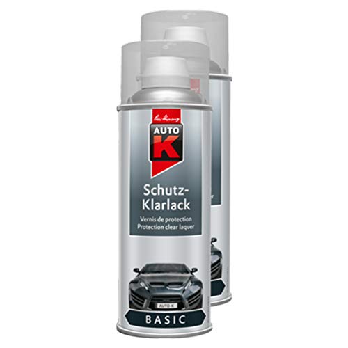2X Kwasny Auto-K Schutz-Klarlack Klarlack Speziallack Lack Spray Lackspray Spraylack Transparent Glänzend 400 Ml