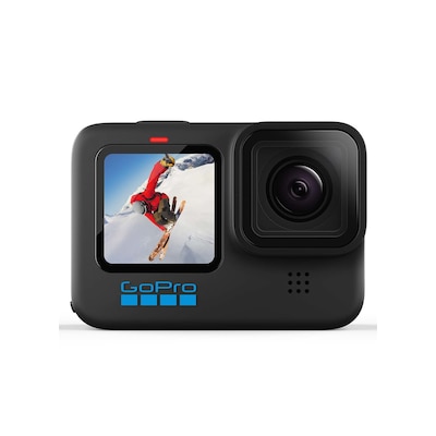 GoPro HERO10 Black - Wasserdichte Action-Kamera mit Front-LCD und Touch-Rückseiten, 5.3K60 Ultra HD-Video, 23MP Fotos, 1080p Live-Streaming, Webcam, Stabilisierung