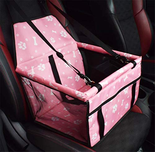 Yiyida Hundeautositz Hunde Autositzbezug Transportbox wasserdichte Hundesitz Rückbank & Vordersitz faltbar Auto Sitzerhöhung, Autoschondecke mit verstellbarem Sicherheitsgurt, 40x30x25cm