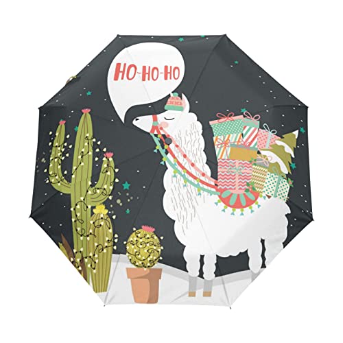 Sternkaktus Süßes Schaf Regenschirm Automatik Auf-Zu Taschenschirm Umbrella Kompakt Schirme für Jungen Mädchen Strand Frauen