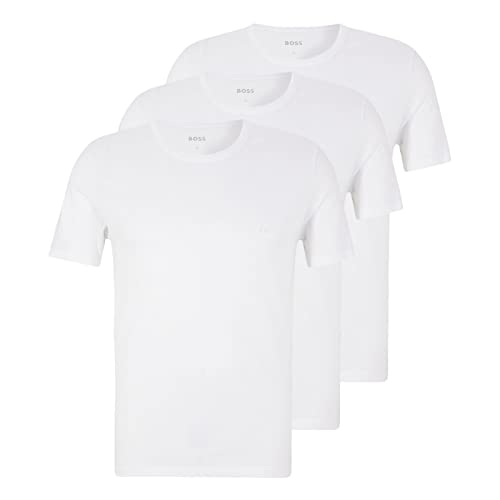 BOSS Herren SS RN 3P BM 10111875 02 T-Shirts, Weiß (White 100), Small (Herstellergröße: S) (3erPack)