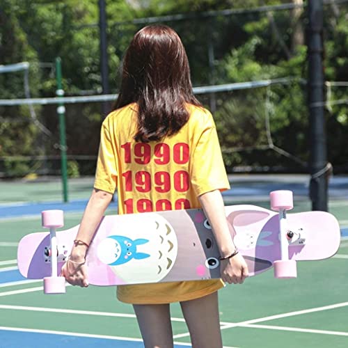 43-Zoll-Longboard-Skateboard, komplettes 7-lagiges konkaves Deck aus Ahornholz, Tricks-Skateboard für Erwachsene, Jungen und Mädchen, vierrädriger Roller, Anfänger, professionelles Skateboard