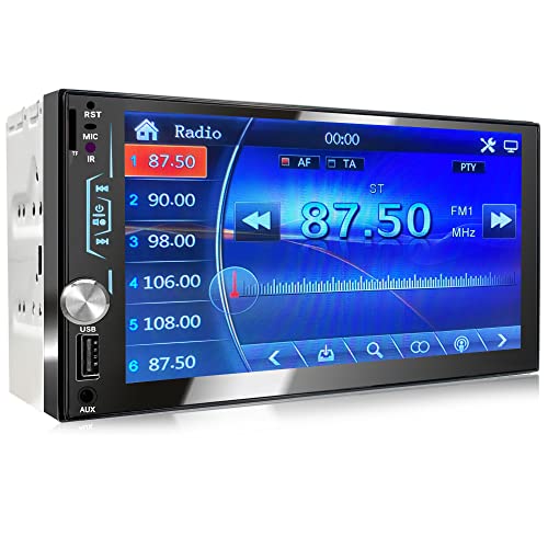 XOMAX XM-2V783 Autoradio mit Mirrorlink für Android, Bluetooth Freisprecheinrichtung, 7 Zoll / 18cm Touchscreen Bildschirm, 7 Beleuchtungsfarben, FM, AUX, SD, USB, 2 DIN
