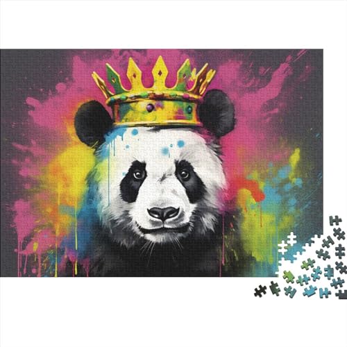Crown Panda 1000 Teile Erwachsene Spaß Puzzles Spielzeug Intellektuelles Spiel Dekoration Bildung Spiel Erleichterung Entspannung und Intelligenz 1000 Stück (75x50cm)