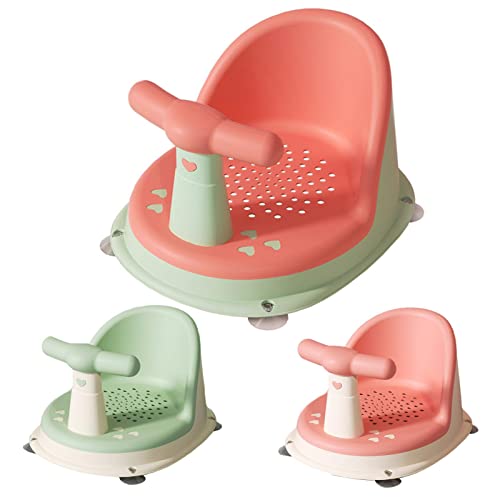 Baby-Badewannensitz mit Saugnapf, Baby-Badewannensitz mit Anti-Rutsch-Matte, Sit-Up-Badesaugnapf, Badesitz für Jungen und Mädchen oder Kinder, Duschstabilität