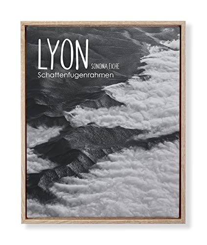 BIRAPA Lyon Schattenfugenrahmen 40x40 cm Sonoma Eiche für Canvas Leinwand Keilrahmen