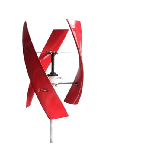 Windmühlengenerator 10KW Vertikale Windmühle for Home Farm 10000W 12V 24V 48V Windenergie Turbine Elektrische nerator Mehr Energieeinsparung (Color : Red-acc, Size : 12V_10KW)