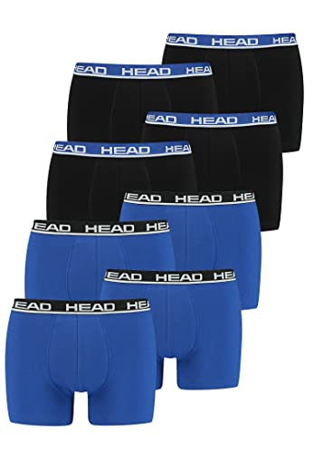HEAD Herren Boxershorts Unterwäsche 8P (Black Blue/Blue Black, M)