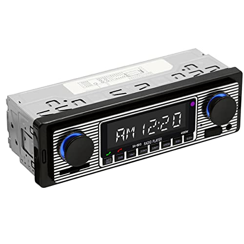 Yolispa Autoradio, Bluetooth-Stereoanlage mit USB/SD/AUX-Anschluss, 4 x 60 W Auto-Audio FM-Radio, Digitaler MP3-Player, Freisprechen mit Fernbedienung