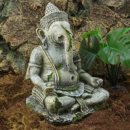 Liqusperhigt Ornamente Für Aquarien Aquariensteine Aquarium Harz Dekoration Indien Ganesha Buddha Statue Gott des Reichtums