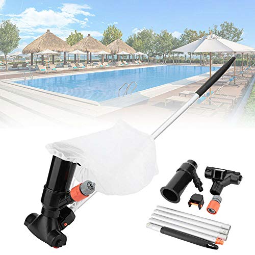 PopHMN Pool-Staubsauger, Schwimmbad-Staubsauger 5-polig, Pool-Staubsauger mit ultrafeinem Netzbeutel, tragbares Saugwerkzeug für die Reinigung im Freien, Schnellreinigungs