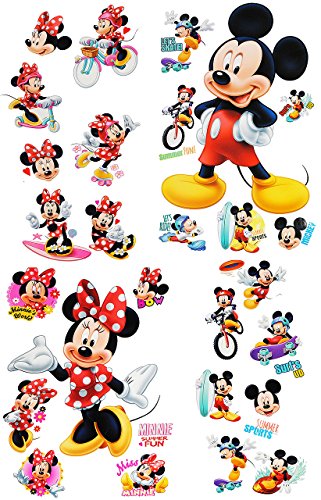 Unbekannt 30 TLG. Set _ Wandtattoo / Sticker + Fensterbilder - Mickey & Minnie Mouse - Wandsticker + Fenstersticker - Aufkleber für Kinderzimmer - Maus Playhouse / ..