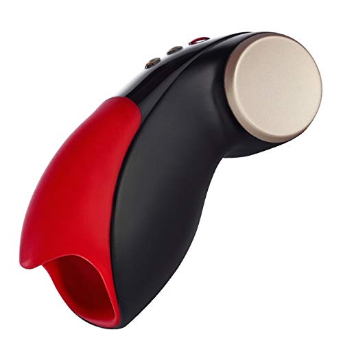 Fun Factory COBRA LIBRE II - Masturbator Vibrator für Männer Eichelstimulator Schwarz/Rot Silikon