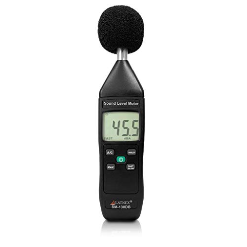 SM-130DB Digitales Dezibel-Messgerät und Schallpegelmesser Typ 2 mit Kalibrierzertifikat Messgerät für Umwelt- und mechanische Lärmmonitor - Fertigung, Büro, Klassenzimmer