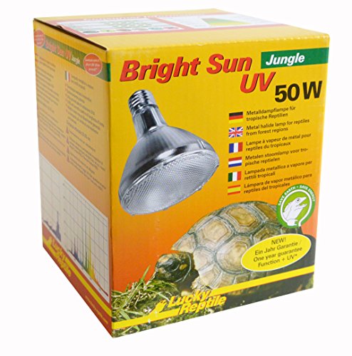 Lucky Reptile BSJ-50 Bright Sun UV Jungle, 50 W, Metalldampflampe für E27 Fassung mit UVA und UVB Strahlung (Vorschaltgerät erforderlich)