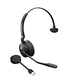 Jabra Engage 55 Schnurloses Mono Headset mit Link 400 USB-C DECT-Adapter - Mikrofon mit Geräuschunterdrückung, umfangreiche Reichweite - Für Google Meet und Zoom zertifiziert - Schwarz