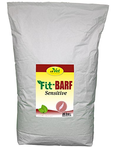 cdVet Naturprodukte Fit-BARF Sensitive 20 kg - Hund&Katze - getreidefrei - ausgeglichene Ernährung bei Rohfütterung - Bauchspeicheldrüsen-, Nieren-, Leber-, Reduktionsdiäten - Vitamine - BARFEN -