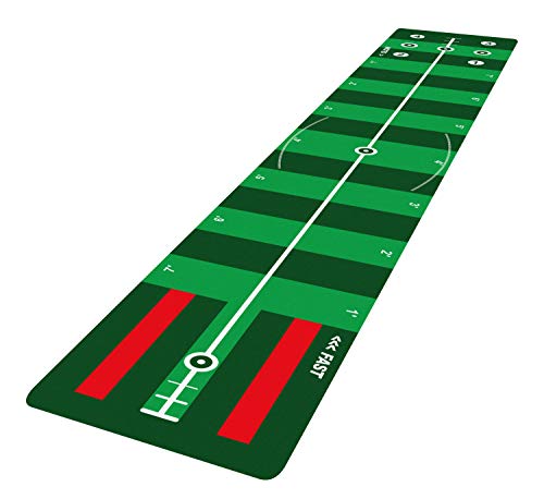 LONGRIDGE Unisex-Adult 4 Speed ​​Track Putting Mat, grün, ONE Size