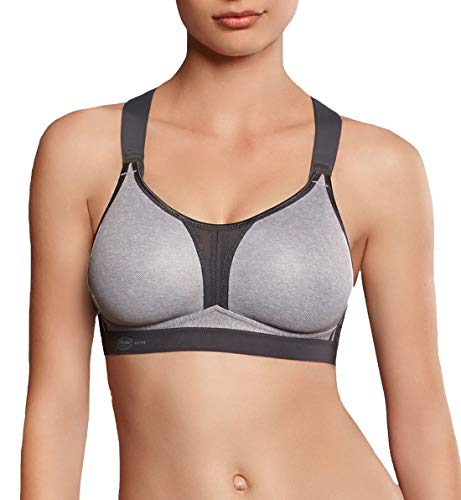 Anita Active Damen Sport-BH X-Back, Grau (Heather Grey 254), 80B (UK: 36B)