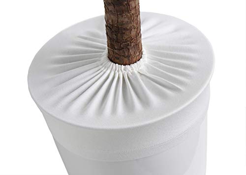 LYLANI Blumentopfschutz, innovatives Design, hochwertiger Stoff (Durchmesser: 26-28 cm, Wollweiß)