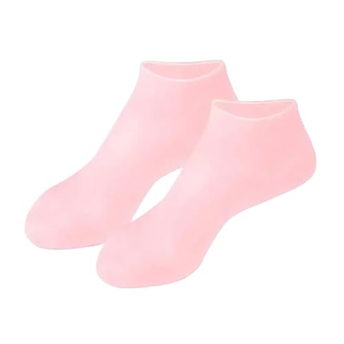 Silikon-Socken, feuchtigkeitsspendende Gel-Socken, Peeling und Verhinderung von Trockenheit, rissige, abgestorbene Haut, Schutz for den Fuß (Color : Pink 35-43 yards, Size : One size)