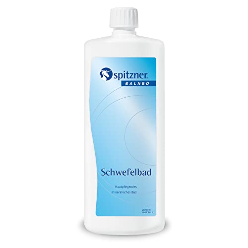 Spitzner Schwefelbad 1000 ml – dermatologisch getestetes mineralisches Bad für empfindliche Haut, regenerierend, hergestellt in Arzneibuchqualität