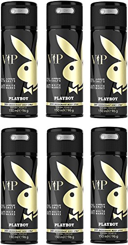 Playboy VIP Men Deo Body Spray, 6er Pack(6 x 150 ml)