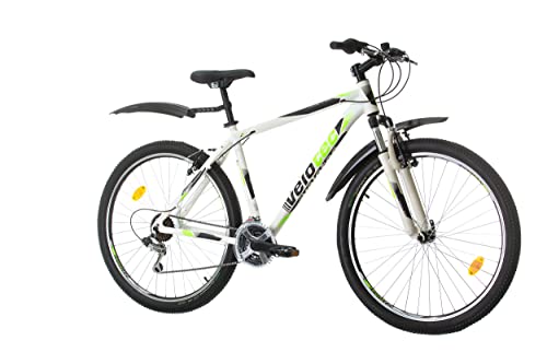 Multibrand Probike PRO 27.5 Zoll Fahrrad Mountainbike Shimano 21 Gang, Herren, Damen, Jungen geeignet ab 170-185 cm (Weiß Grün)