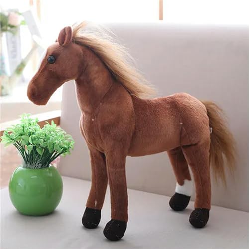 KiLoom Simulation Horse Plush Toys Cute Stuffed Animal Zebra Doll Soft Realistic Horse Toy Kids Birthday Gift 30cm 4