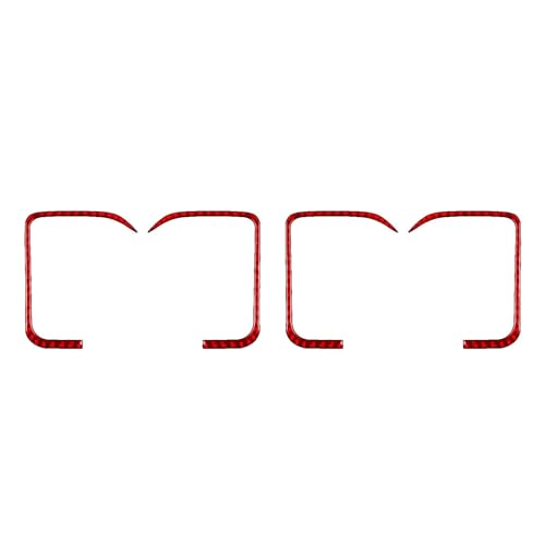 MYVPRO Auto-Styling Zubehör Für GMC Für Sierra 1500 2014-2018 Carbon Fiber Innen Tür Schüssel Griff Panel Abdeckung Anzüge Auto Innen Aufkleber Innenraum Von Autoteilen (Color : Red 2)