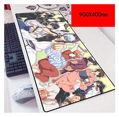 IGIRC Mauspad Gintama 900X400mm Mouse pad, Speed Gaming Mousepad,Extended XXL Large Mousemat with 3mm-Thick Base,for notebooks, PC, N