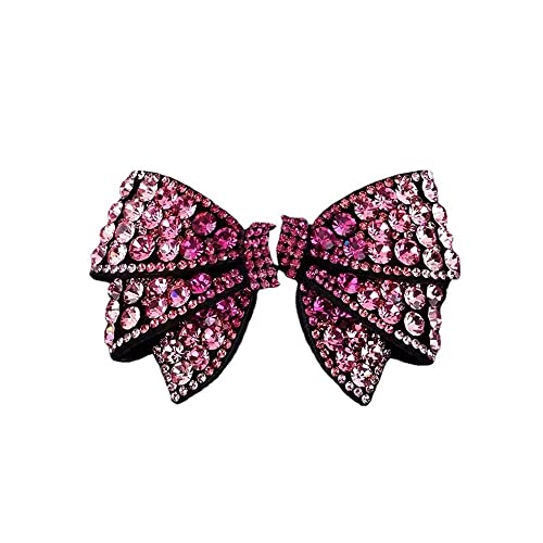 Haarnadel Rhinestones Butterfly Hair Clip Bow Crystal Rhinestones Hair Barrettes Rhinestone Bow Spring Clip for Hair Styling Accessories ( Size : B )