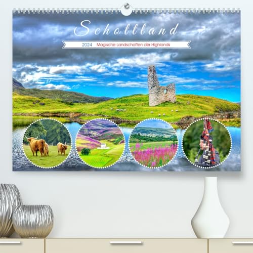 Schottland - Magische Landschaften der Highlands (hochwertiger Premium Wandkalender 2024 DIN A2 quer), Kunstdruck in Hochglanz