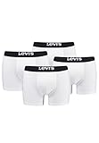 Levi's Herren Solid Basic Boxer Briefs, Farbe:White/Black, Bekleidungsgröße:L