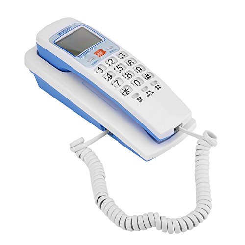 Kabelgebundenes Telefon,tragbares an der Wand befestigtes Festnetztelefon mit Standard FSK/DTMF Display Anrufer ID, Lautsprecher, Kabel Desk Erweiterungs Station für Zuhause/Büro/Hotel(Weiß)