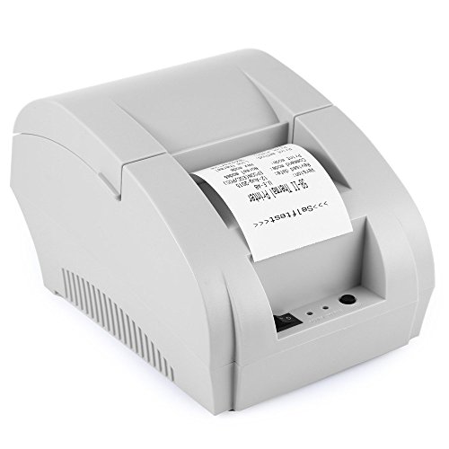 Mini-Thermodrucker mit 58 mm geringem Rauschen und USB-Anschluss für POS-Kassenbelege (Weiß)