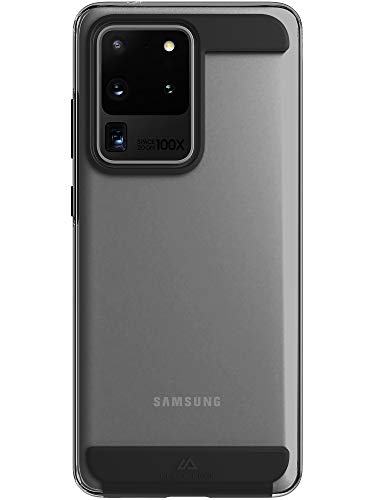 Black Rock - Air Robust Case Hülle für Samsung Galaxy S20 Ultra | durchsichtiges Cover, TPU, dünn, kabelloses Laden (Schwarz)