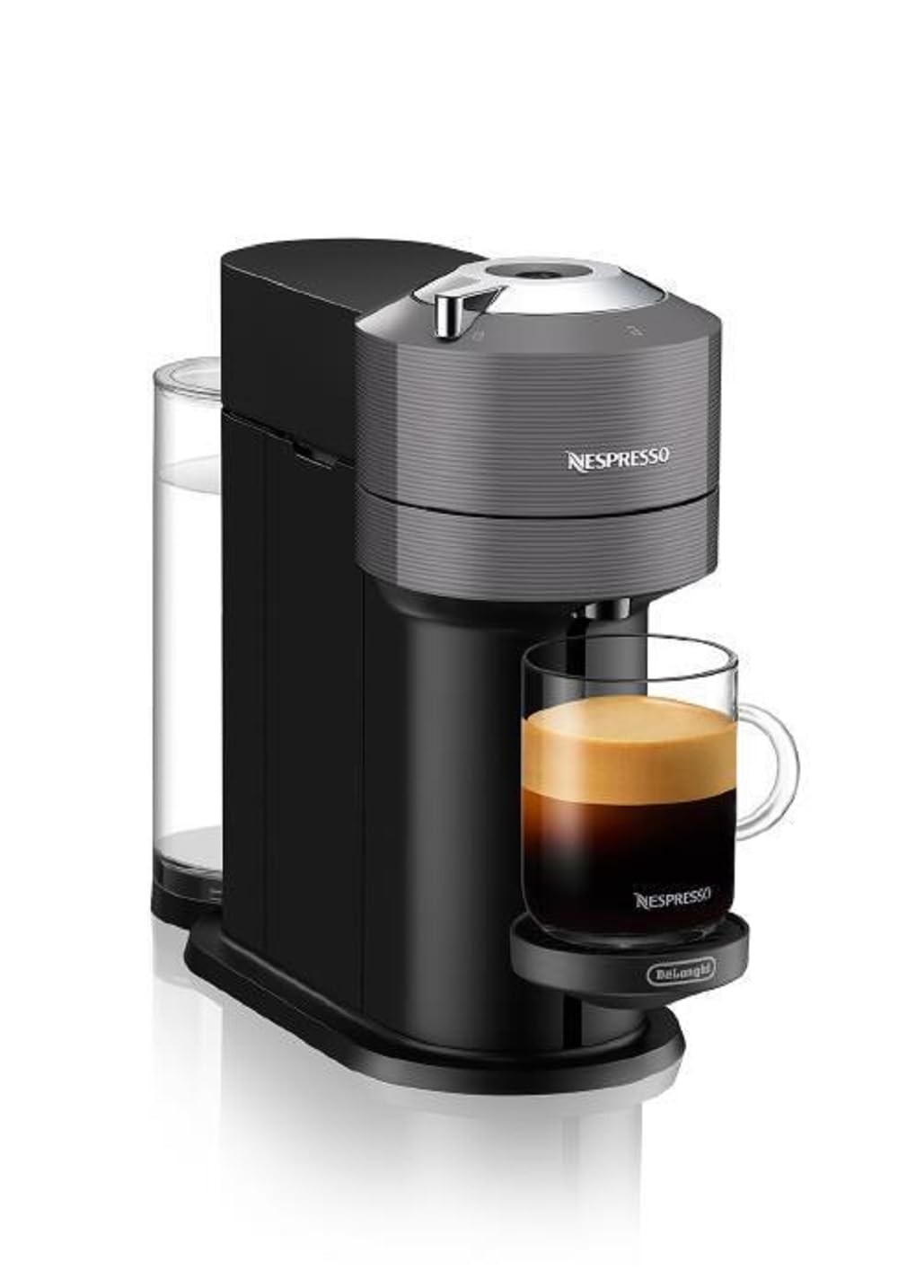 Nespresso De'Longhi ENV 120.GY Vertuo Next Kaffeekapselmaschine, 1500W , 1.1 L, 42.9 x 14.2 x 31.9 cm, grau
