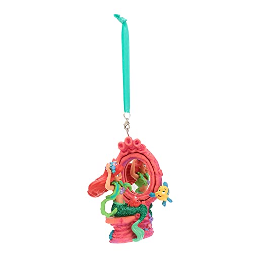 Disney Store Offizielle Die kleine Meerjungfrau, hängende Ornament, geformtes Charakter-Kunstwerk von Arielle, Flunder und Sebastian – H 7xB 6xT 10 cm
