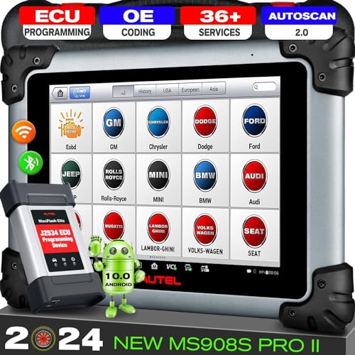 Autel MaxiSYS MS908S PRO II: 2024 J2534 ECU Programmierung Kodierung Anpassung, Level-Up von MS908S Pro Elite MK908P, Gleiche Programmierung wie Ultra MS919 MS909, Android 10 [Deutsch Unterstützen]