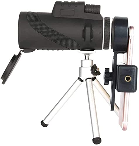 Hochauflösendes 50x60-Teleskop-Zoomobjektiv, Monokular-Teleskopprisma für Mobiltelefone mit Smartphone-Adapter, Stativanzug für Wandern, Camping, Vogelbeobachtung