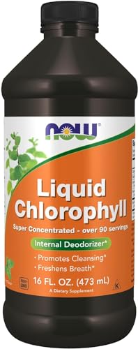 NOW Supplements, flüssiges Chlorophyll, super konzentriert, Boost Energy, Minzgeschmack, 473 ml