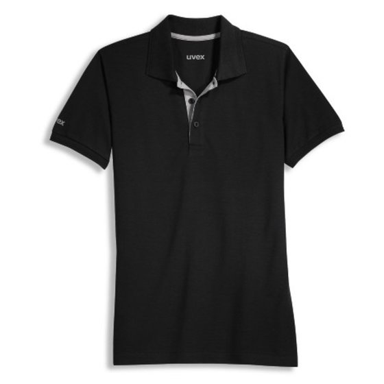 Uvex Unisex-Arbeits Workwear - Schwarzes Poloshirt - aus Tencel-Gewebe XXL