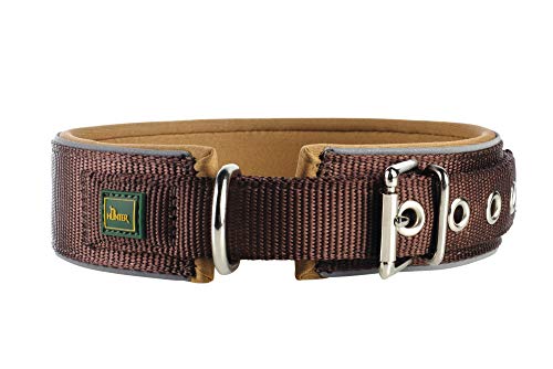 Hunter Reflect Neoprene Halsband für Hunde,braun/karamell,Größe 60, 49 - 56 cm, 45 mm