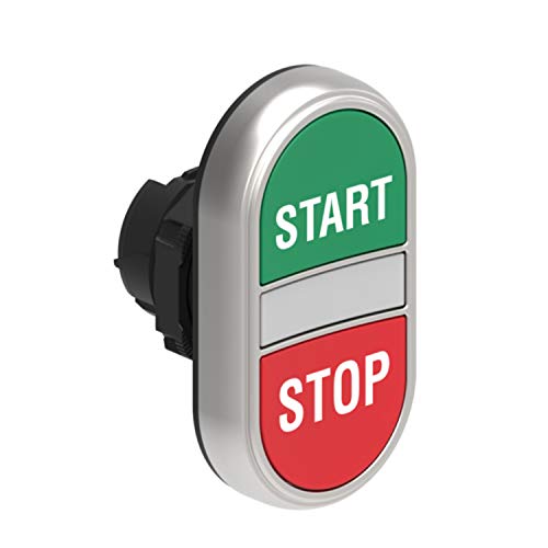 LPCBL7133 Platinum-Doppeltaster mit 2 Untertasten mit START STOP-Symbol, 2,9 x 2,5 x 18 cm, Grün und Rot